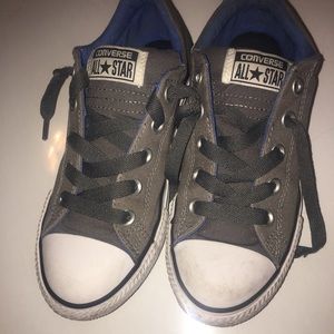 Kids converse gray and blue